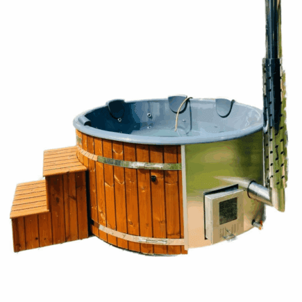 Jacuzzi PREMIUM cu soba din INOX integrata - 2.25 m, pentru 6-8 persoane