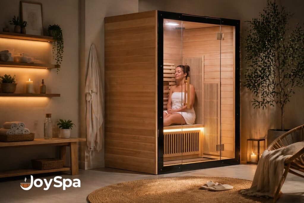 de cate ori pe saptamana sauna - femeie in sauna finlandeza